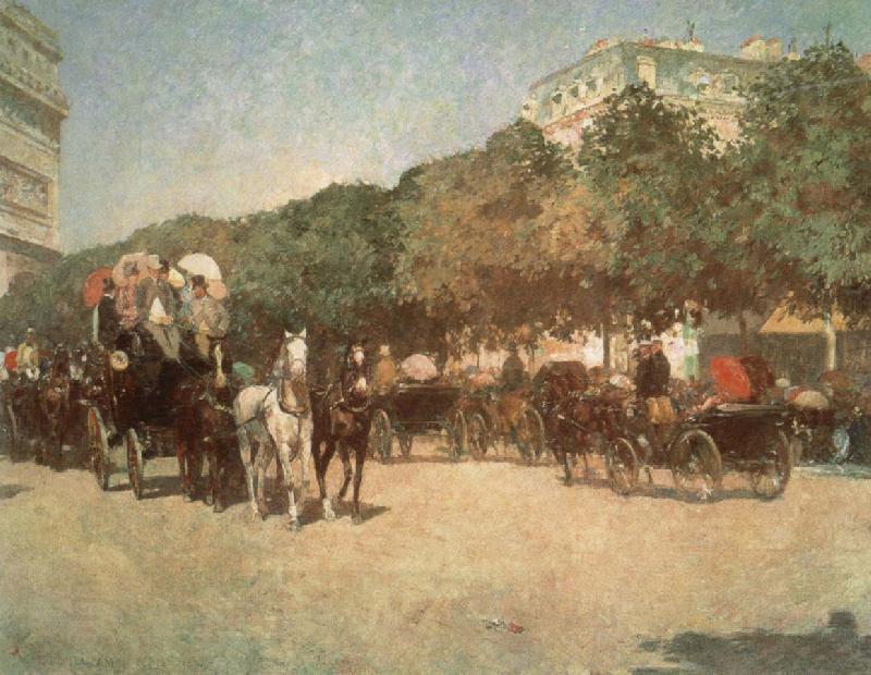Childe Hassam Grand Prix Day oil painting picture